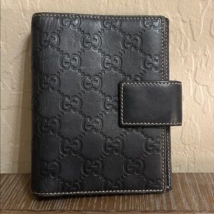 Gucci | Black Agenda Ring Planner Organizer